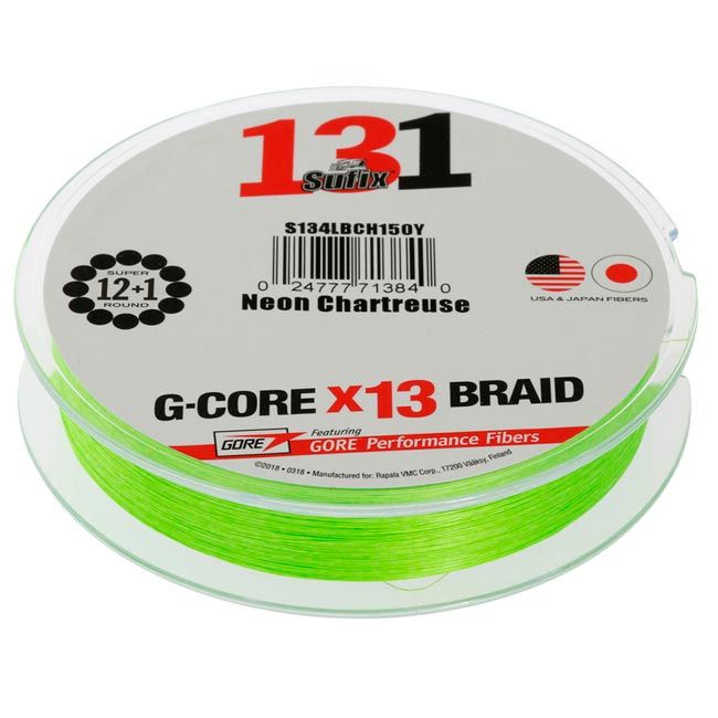 Леска плетёная Sufix 131 G-Core X13 Braid 150м купить по цене 4 360 руб. в  интернет-магазине