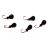 Мормышка свинцовая Капля черный с трубкой и бисером 3.0мм 0.3г 10 шт. цв.05