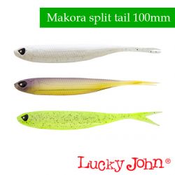 Силиконовые приманки Lucky John 3D Series Makora Split Tail 4.0″
