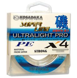 Леска плетеная Kosadaka Super Line PE X4 Ultralight Pro 110м (0,08мм) Light green