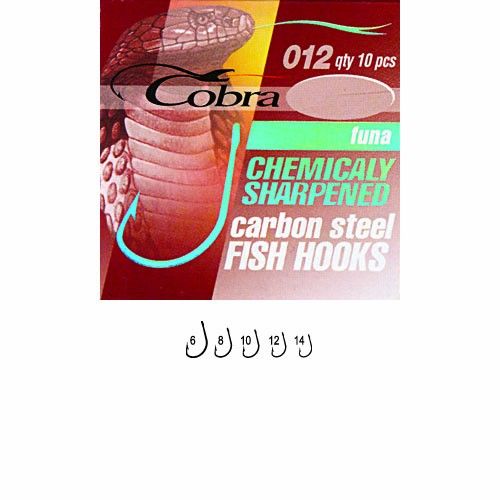 Крючок одинарный Cobra Funa 012BL 10 шт.