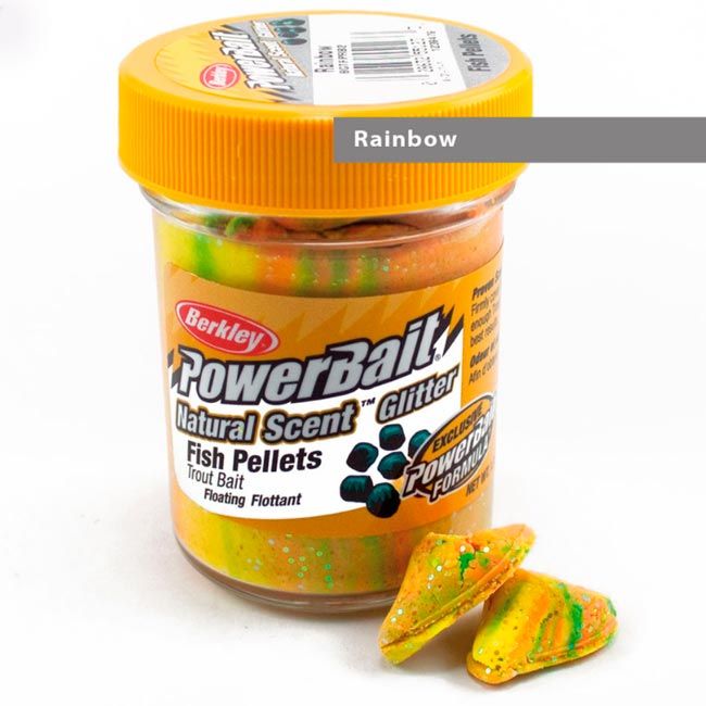Паста форелевая Berkley Powerbait Natural Scent Glitter Trout Bait (50 г) Fish Pellet Rainbow