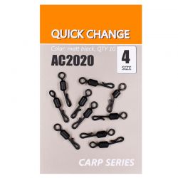  Вертлюги быстросъемные Orange Carp AC2020 Quick change (sz4, 10шт)