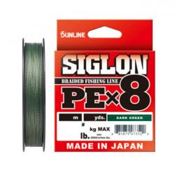 Шнур плетеный Sunline Siglon PE X8 150м #0.5 Dark Green