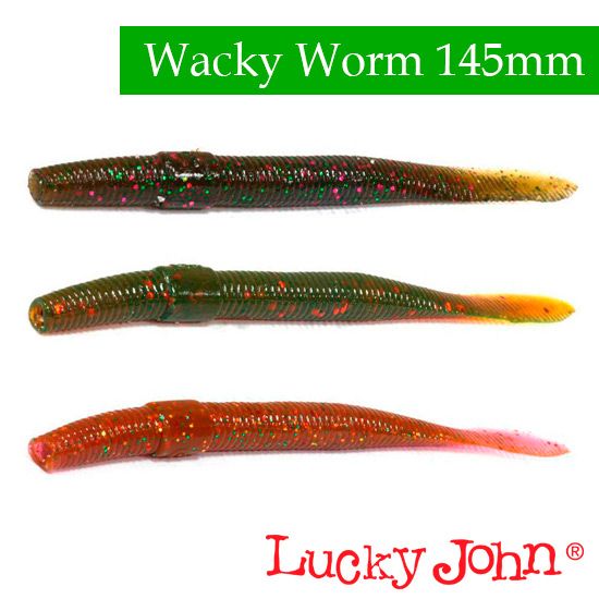 Силиконовые приманки Lucky John Pro Series Wacky Worm Fat 5.7″
