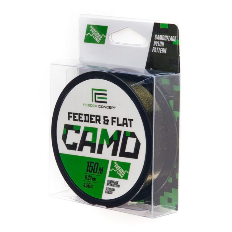 Леска монофильная Feeder Concept Feeder&Flat Camo (0.22мм) 150м цв.Камуфляжный