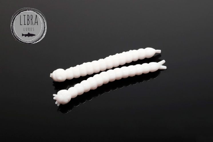 Приманка Libra Lures Slight Worm 38 (001 White) (Сыр) (3.8см) 15 шт.