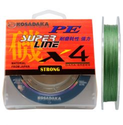 Леска плетеная Kosadaka Super Line PE X4 150м (0,12мм) Dark green
