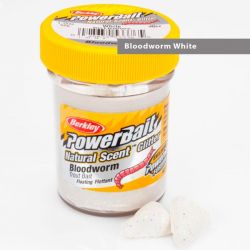 Паста форелевая Berkley Powerbait Natural Scent Glitter Trout Bait (50 г) Bloodworm White