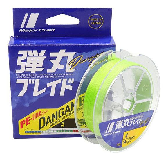 Леска плетёная Major Craft Dangan Braid X8 200m Green