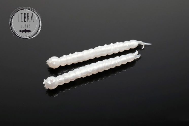 Приманка Libra Lures Slight Worm 38 (004 Silver pearl) (Сыр) (3.8см) 15 шт.