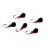 Мормышка свинцовая Капля черная с трубкой и бисером 3.5мм 0.45г 10 шт. цв.03