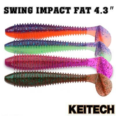 Силиконовые приманки Keitech Swing Impact FAT 4.3″