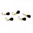 Мормышка свинцовая Капля черная с трубкой и бисером 3.5мм 0.45г 10 шт. цв.02