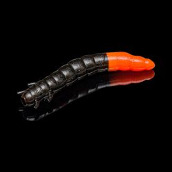 Приманка Soorex King Worm 55мм (1.8г, 7 шт) цвет 304 Черный-Оранжевый, аромат - Персик