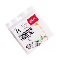 Вольфрамовые джиг-головки Lucky John Area Trout Game hook 8 (Silver,Pink,Green,Yellow) 4 шт.