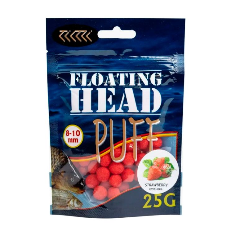 Плавающая насадка Floating Head воздушное тесто Puff 8-10 мм «Клубника» красный