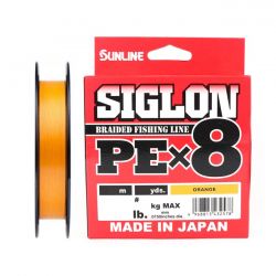 Шнур плетеный Sunline Siglon PE X8 150м #0.3 Orange