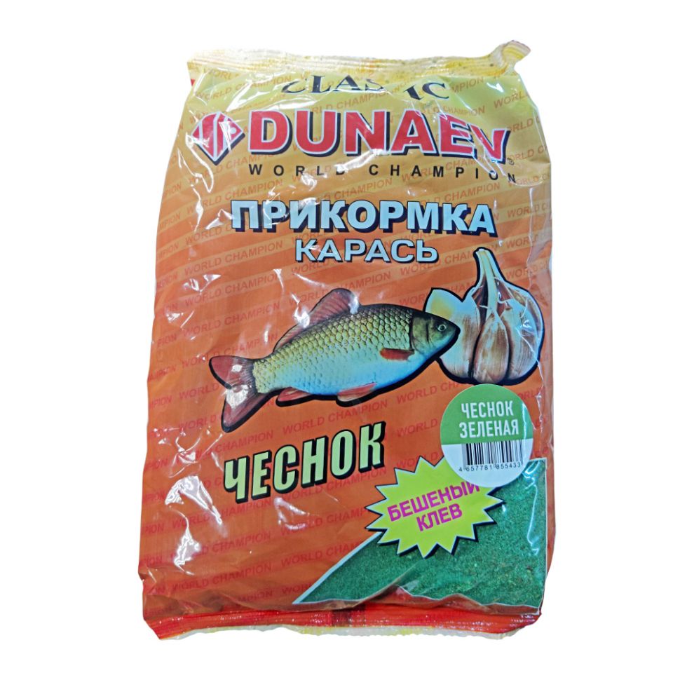 Прикормка Dunaev Классика 0,9кг Карась Чеснок зеленая купить по цене 141  руб. в интернет-магазине