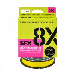 Леска плетёная Sufix SFX 8X 135м 0.104мм 5кг PE 0.4 желтая