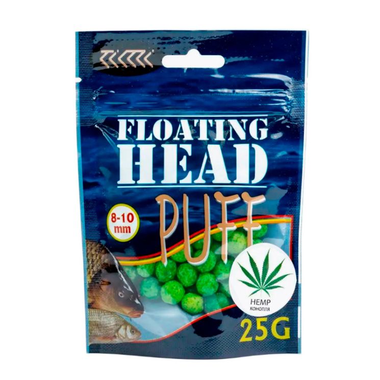 Плавающая насадка Floating Head воздушное тесто Puff 8-10 мм «Конопля» зеленый