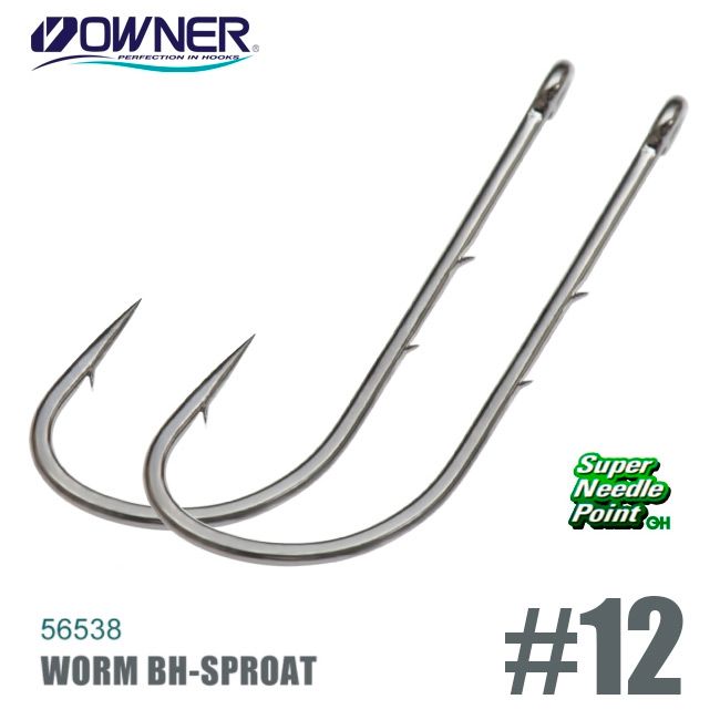 Крючки Owner 56538 Worm BH-Sproat №12