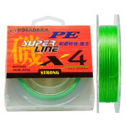 Леска плетеная Kosadaka Super Line PE X4 150м (0,10мм) Light green