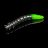 Приманка Soorex King Worm 55мм (1.8г, 7 шт) цвет 310 Черный-Шартрез, аромат - Клубника