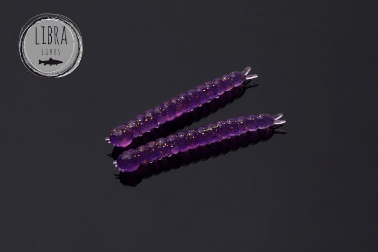 Приманка Libra Lures Slight Worm 38 (020 Purple with glitter) (Сыр) (3.8см) 15 шт.