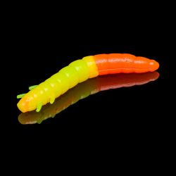 Приманка Soorex King Worm 55мм (1.8г, 7 шт) цвет 312 Лимон-Оранжевый, аромат - Слива