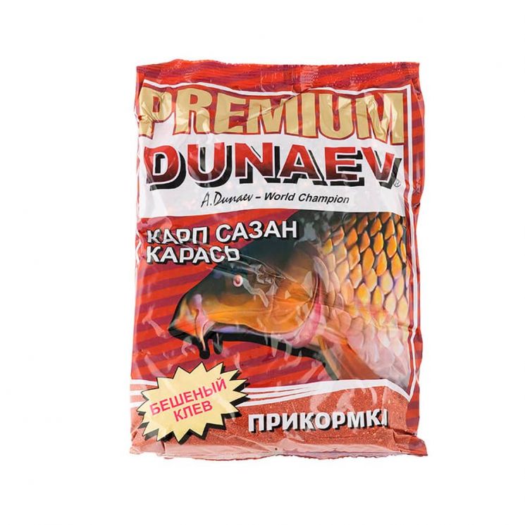 Прикормка Dunaev Premium 1кг (Карп,Сазан,Карась) Красная