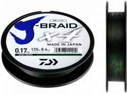 Леска плетёная Daiwa J-Braid X4 135m dark green