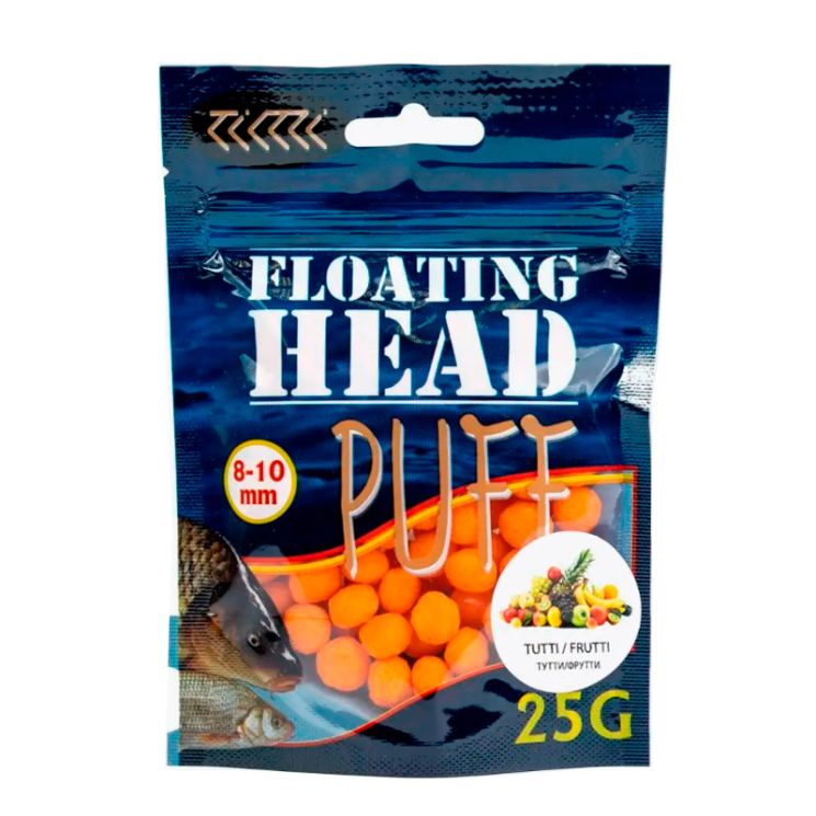 Плавающая насадка Floating Head воздушное тесто Puff 8-10 мм «Тутти-Фрутти» рыжий