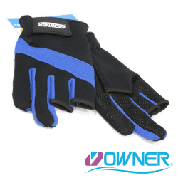 Перчатки Owner без 3-х пальцев (черно-синие)