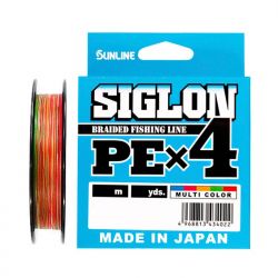 Шнур плетеный Sunline Siglon PE X4 200м #1.0 Multicolor