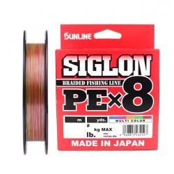 Шнур плетеный Sunline Siglon PE X8 150м #0.3 Multicolor