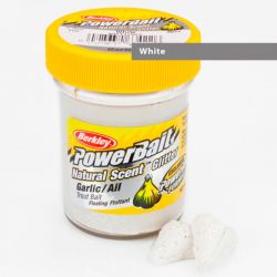 Паста форелевая Berkley Powerbait Natural Scent Glitter Trout Bait (50 г) Garlic White