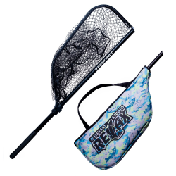 Подсачек Relax складной средний с прорезиненной сеткой в чехле 70х60