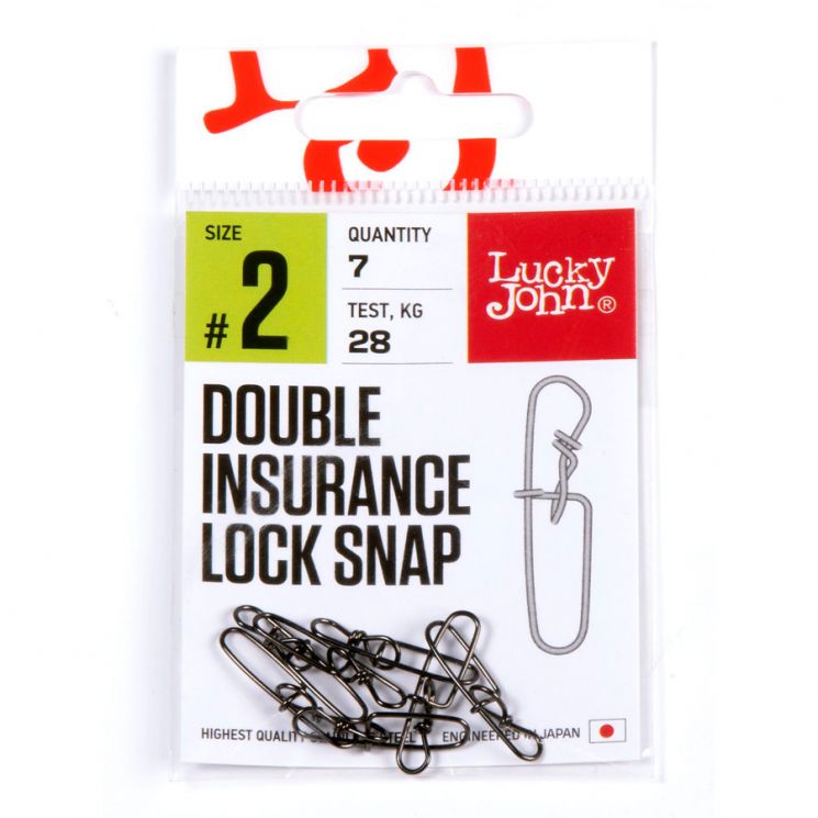 Застежки Lucky John Pro Series Double Insurance Inside Lock Snap 002, 7шт