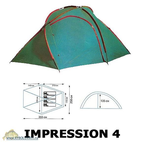Палатка 4-х местная Tramp Impression 4
