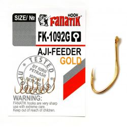 Крючок одинарный Fanatik Aji-Feeder gold FK-1092G