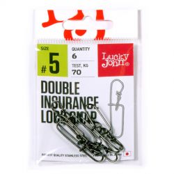 Застежки Lucky John Pro Series Double Insurance Inside Lock Snap 005, 7шт