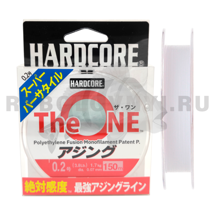 Шнур DUEL Hardcore The ONE 150m 0.2 PE 3.8lb 0.07mm 1.7kg