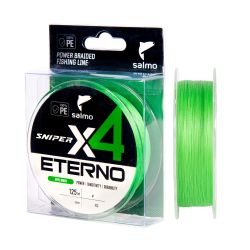 Шнур плетеный Salmo Sniper X4 ETERNO Braid #0.6PE (0,12мм, 9,4кг) 125м Apple Green