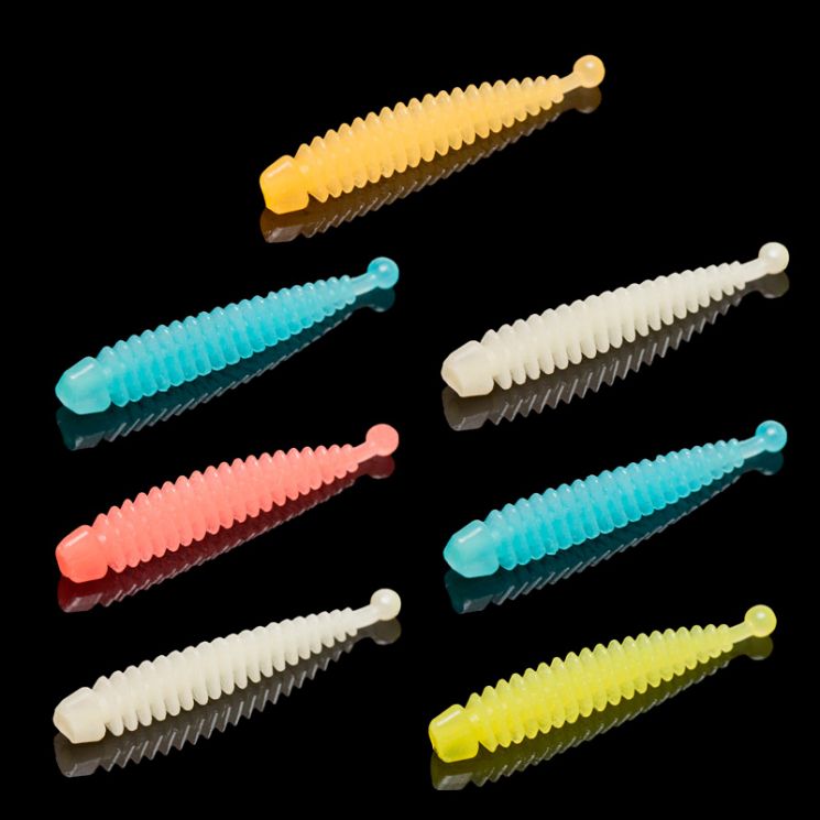 Приманка Soorex Tail 64мм (1.5г, 6 шт) цвет 215 Glow микс, аромат - Креветка