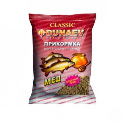 Прикормка Dunaev Классика 0,9кг гранулы (Карп,Карась,Сазан) Мёд