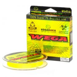 Леска плетеная Kosadaka Wega 150м (0,08мм) fluo yellow