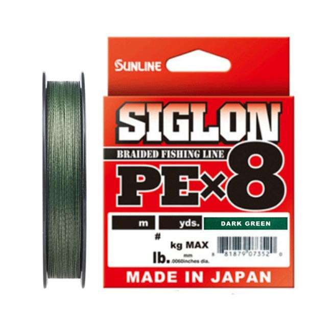 Шнур плетеный Sunline Siglon #4.0 PE X8 (60lb 0.342mm 29kg) 300м Dark Green