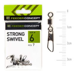 Вертлюг c застежкой Feeder Concept Strong Swivel 006 7шт.