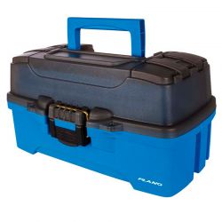 Ящик Plano 6231 с 3 ур. системой хранения приманок и 2-мя боковыми отсеками на крышке, ярко-синий